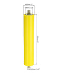 Polyurethane Coated Conveyor Roller Heavy Duty Built to Last 2 Inch Diameter by 10 Inch Length Yellow Replacement Part