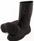 PVC Overshoe Waterproof Work Gear 14 Inch Tall with Button Closure, Heavy Duty 2X Durable Rubber, Chemical and Oil Resistant