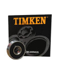 2 Pack 608-2RS Radial Deep Groove Ball Bearing With Double Seals 8mm ID 22mm OD 7mm Width in front of branded box
