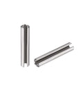 Slotted Spring Pin M2 X 8mm 304 Stainless Steel Roll Dowel Pins, Plain Finish, Axial Slotted, Chamfered Ends, 20Pcs, front view