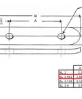 Diagram of dimensions for Tandem Axle Trailer Suspension Rebuild Kit With Eye-To-Eye Leaf Springs And 6 Inch Equalizers Fits 3500-7000 GVW
