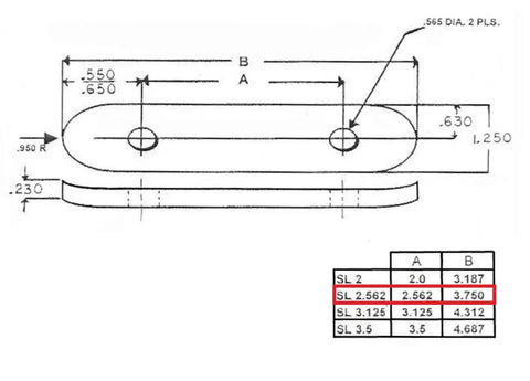 Diagram of dimensions for Tandem Axle Trailer Suspension Rebuild Kit With Eye-To-Eye Leaf Springs And 6 Inch Equalizers Fits 3500-7000 GVW