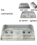 Battery Operated 4 LED Sensor Light With PIR Motion Detector Auto On Off Keyhole Mount Wireless White Lighting front view