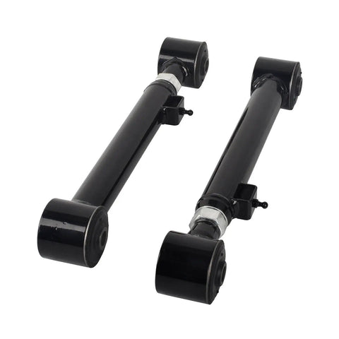 Bolt-On Rear Upper And Lower Adjustable Control Arm Kit With Rear Panhard Track Bar For 0-6 Inch Lift Fits 2009-2024 RAM 1500 And 2020-2024 Jeep Gladiator, black steel arms