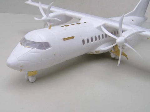 ATR 42 500 Exterior Detailing Photoetch Kit For One To Forty Four Scale Aircraft Model, view of assembled fuselage with metal parts