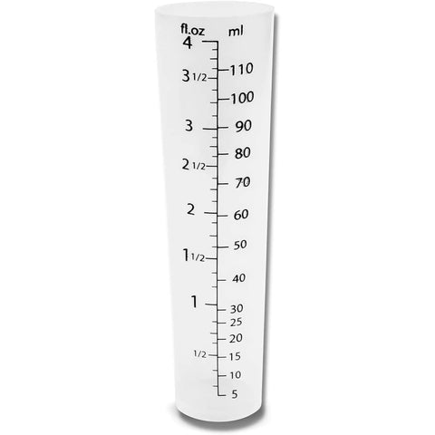 Heavy Duty 4 Ounce Graduated Cylinder 110 mL Heat Resistant and Chemical Resistant Multipurpose Measuring Cylinder marked in ml and oz