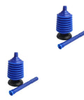 Heavy Hitter Two Piece Toilet Plunger Set With Grippy Handle To Kick Loose Stubborn Sink Clogs Using Rapid Air Surge For Smooth Bathroom Drain Clearing Zero Sweat Days