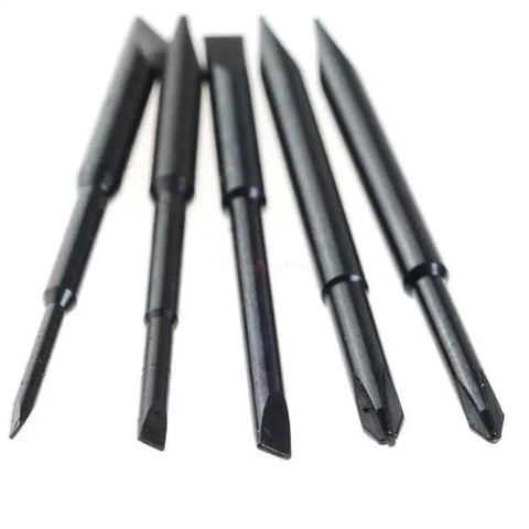 Micro Precision Screwdriver Kit With 16 Bits close-up showing metal bits for precise electronics work, vibration-free and lightweight.