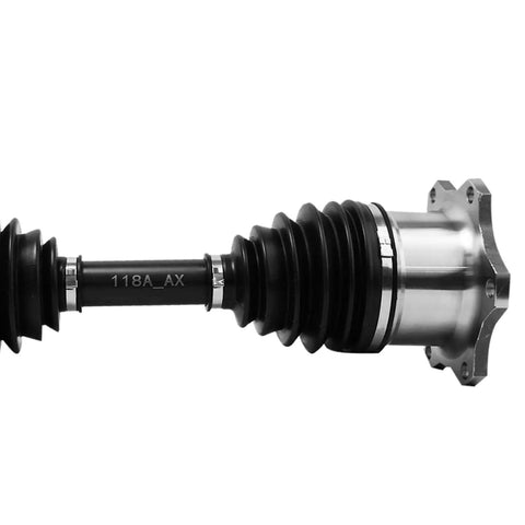 4WD Front CV Axles For Chevy Silverado 2500 HD 2001 Through 2010 Replacement Front Axle Shafts Set Of 2 For 4x4 Trucks Heavy Duty Performance And Rugged Durability, close-up of one axle shaft