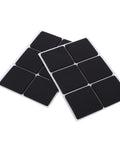 Self Adhesive Rubber Feet Pads Built Tough Durable Protectors For Wooden Floors And Furniture 12 Pack Black 4.6cm Wide No Slip