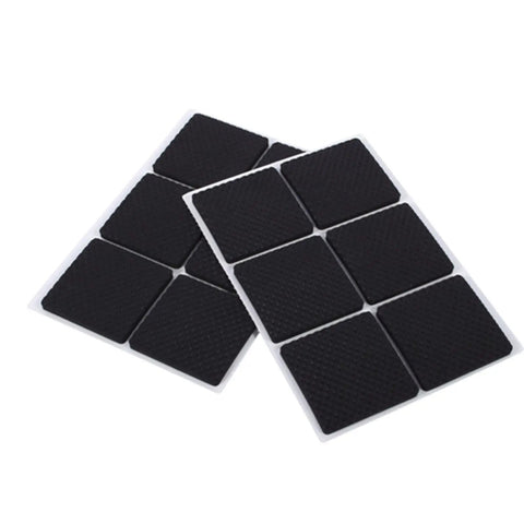 Nonslip 12 Pack Rubber Feet Pads For Furniture And Appliances, 1.8 Inch Black Self-Adhesive Floor Protectors displayed in two sheets