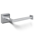 Sleek Square Wall Mounted Toilet Paper Holder In Polished Chrome Premium Metal Construction Pivoting Roll Easy Install