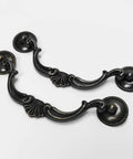 Vintage Drop Bail Cabinet Pulls 5.5 Inch 140mm Dresser Drawer Handles in Antique Bronze and Dark Antique Black Finishes, Rustic Kitchen Hardware