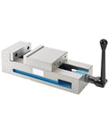 Heavy Duty Cast Iron Angle Vise With Zero To Ninety Degree Tilting For Drill Press And Milling Machines Rock Solid Six Inch Jaw Opening Universal Clamp Works Like A Champ Built Tough, side view.