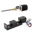 Integrated 3 Axis Gantry Linear Stage Module Featuring T Type Slide Rails And 28mm Stepper Motor showcasing assembly with lead screw.