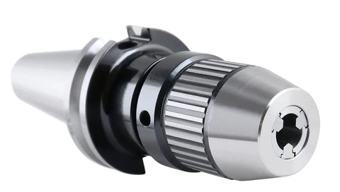 0 To One Half Inch CAT40 CNC Integral Keyless Drill Chuck For Precision Milling, 0.002 Inch Runout, Built Tough, Seamless Spindle Fit, Secure Hold, Ideal For CNC Machining Centers
