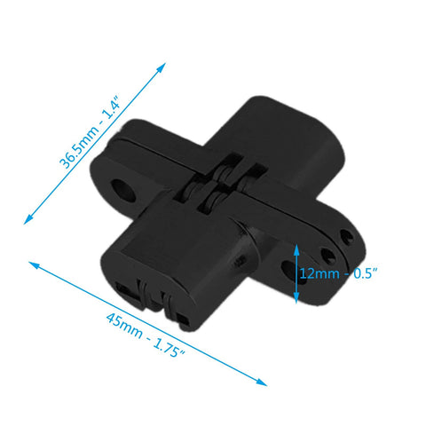 Heavy Duty Hidden Hinges 1-3/4 Inch Stainless Steel Concealed Barrel Hinge Set For Wood Doors And Boxes Black Four Pieces Two Pairs