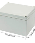 Heavy Duty IP67 Waterproof Junction Box, Tough As Nails ABS Plastic Electrical Enclosure, 7.9in x 5.9in x 5.1in for outdoor use.