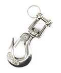 Rock Solid 304 Stainless Steel Swivel Eye Lifting Hook With Safety Latch, polished finish, designed for heavy lifting, 650 Kg capacity