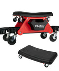 2 In 1 Modular Detailing Creeper Seat With Cushion And Tool Tray, Rolling Creeper Converts To Low Profile Knee Pad