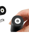 Hand holding 30mm Adjustable Handlebar Stem Adapter Lightweight Aluminum For Road Mountain And City Bikes Ergonomic Low Profile Height Adjustment