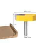 8mm Shank Carbide Tipped Router Bit For Bottom Cleaning And Slab Flattening, size 57x40x15mm, shown with dimensions.