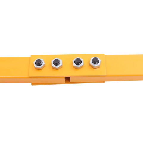Heavy Duty Machinery Mover Dolly With 5 Polyurethane Rollers Handles 8818 Lbs detail of iron base with bolts
