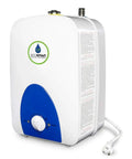 Tiny Tankless Electric Water Heater 1.5 Gallon 120V White With Digital Temperature Display, Ultra Efficient Energy Saving Design