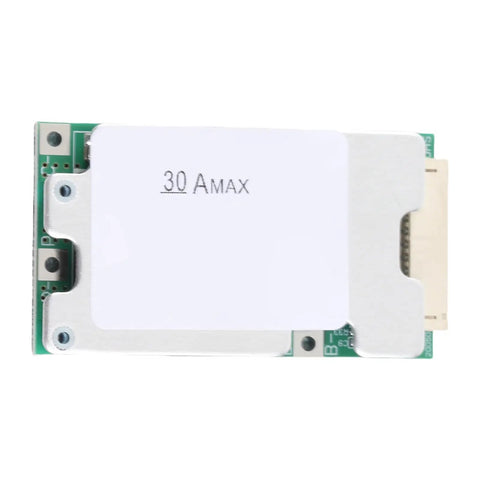Top view of 10S 36V 30A Lithium Ion Battery Management Board With Active Balancer And Charge Control for Electric Bikes.