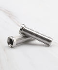 Two Pack Stainless Steel Sink Strainer Screws 304 Thickened Threaded Connector M12 For Wash Basin Drainage, 45mm Long