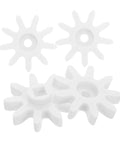 4 Pack 9 Tooth Gear Set Replacement For Kids Coin Operated Candy Machines And Vending Toys Durable Wear Resistant Gear Parts For DIY Craft Projects Smooth Movement And Easy Fit In Coin Operated Machines, white plastic gears