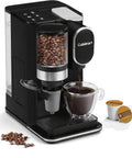 Single Serve Coffee Maker And Grinder For Home Or Office All In One No Fuss Setup With Three Serving Sizes 8 Ounce 10 Ounce And 12 Ounce 48 Ounce Removable Reservoir Stainless Steel Finish Compatible With All Single Cup Pods