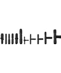 113 Piece Hose Connector Kit with Reducers and T Connectors, black plastic plumbing set for cooling and fuel system repairs.