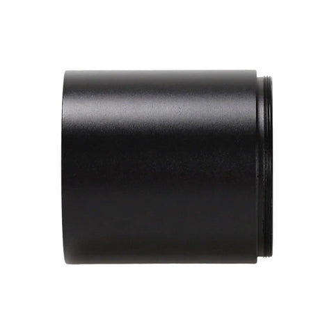 Side view of black Aluminum M48x0.75mm Thread Extension Tube For Astrophotography And Terrestrial Viewing, smooth finish.