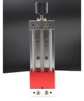 Front view of Heavy Duty 100Mm Aluminum Jaw Vise For Engraving Machines And Cnc Routers with flat nose design and six M5 screws.