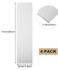 4 Pack 6061 Aluminum Sheet Metal 3x12x1/8 Inch With Protective Film Polished And Deburred Plate
