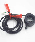 Close-up of black Thumb Throttle For Electric Bike And Scooter Responsive Hall Sensor 5V DC Motor Trigger with wiring