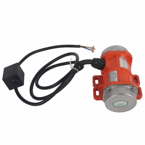 Beefed Up 220V 3600 RPM Industrial Vibration Motor IP66 Rated for Factory Equipment Low Noise and High Efficiency with Durable Bearings and Copper Coils Ideal for Mining Metallurgy Construction Powder Spraying and Processing Machinery orange motor with cable
