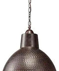 Missoula 12 And A Half Inch One Light Pendant In Bronze Finish with hammered shade