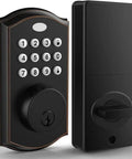Slick Keyless Entry Door Lock With Electronic Keypad Smart Latch Automatic self-closing design with durable steel housing.