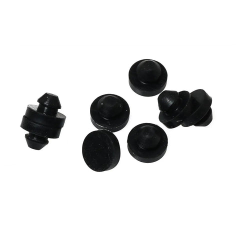 30 Pack Black Rubber Push In Ridge Shaped Valve Stem Bumpers For 6mm Holes Durable DIY Friendly Door Stopper Anti Slip High Temp Resistant