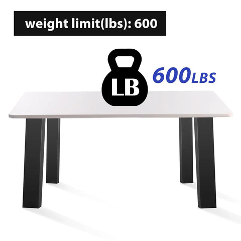 Built Legit Tough 30 Inch Heavy Duty Steel Table Legs With Wide Industrial Crossbar DIY Black Metal Furniture Base For Desks Dining Tables And Garage Workbenches with 600 lbs weight limit.