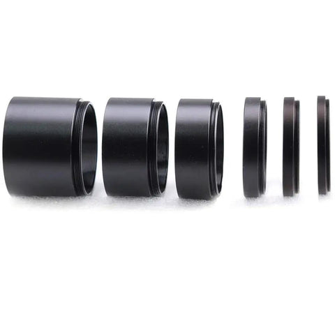 T2 Extension Tube Kit for Cameras and Eyepieces with 3mm 5mm 7mm 15mm 20mm 30mm Spacers M42x0.75 on Both Sides