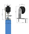 6 Ft Beefy Brushed Nickel Sliding Barn Door Hardware Kit With Quiet Hanger Rollers And Flat Track, Easy To Install