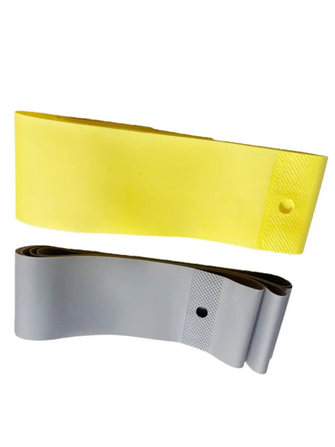 Yellow and grey 2-Pack PVC Fat Tire Rim Liner 20/26x4.0 Inch Tear-Resistant And Abrasion-Resistant Inner Tube Protector