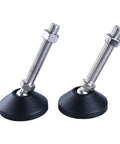 Top Tier Adjustable Table And Chair Leg Floor Protectors M8 Universal Rubber Glide Pads rubber pads with metal screws for furniture stability