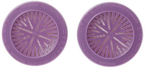 Purple 7580P100 Particulate Cartridge 2 Pack Heavy Duty P100 Filtration for Respirators, suitable for north masks and full facepieces.