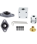 Get Your Project Rolling With This Awesome T8 Lead Screw 8mm Kit Featuring A Vertical Screw Coupling For Smooth Movement Plus A Rock Solid Horizontal Bracket And Bearing Support Assembly Perfect For Building CNC Machines Or DIY Lifting Gear That., T8 lead screw kit with coupler, bearing blocks, nuts, screws, and hex keys
