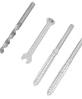 316 Stainless Steel Swage Lag Screw Kit Includes Wrench and Drill Bit for One Eighth Inch Cable Railing, wood posts, 60 pieces.