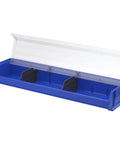 Heavy Duty Plastic Storage Bins Hanging Stacking Containers 9 Inch 33 Inch 5 Inch Blue Pack Of Four Built Tough Rustproof Water Resistant
